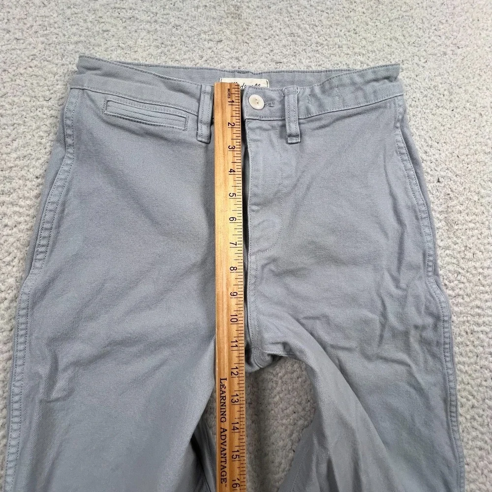 Madewell Curvy Slim Emmett Wide Leg Pants Womens 25 Cropped Pockets‎ Light Blue